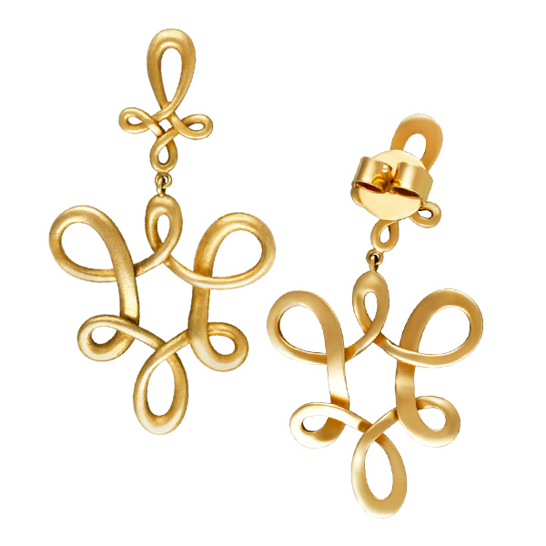 Carla Amorim 18k yellow gold curved earrings image 2