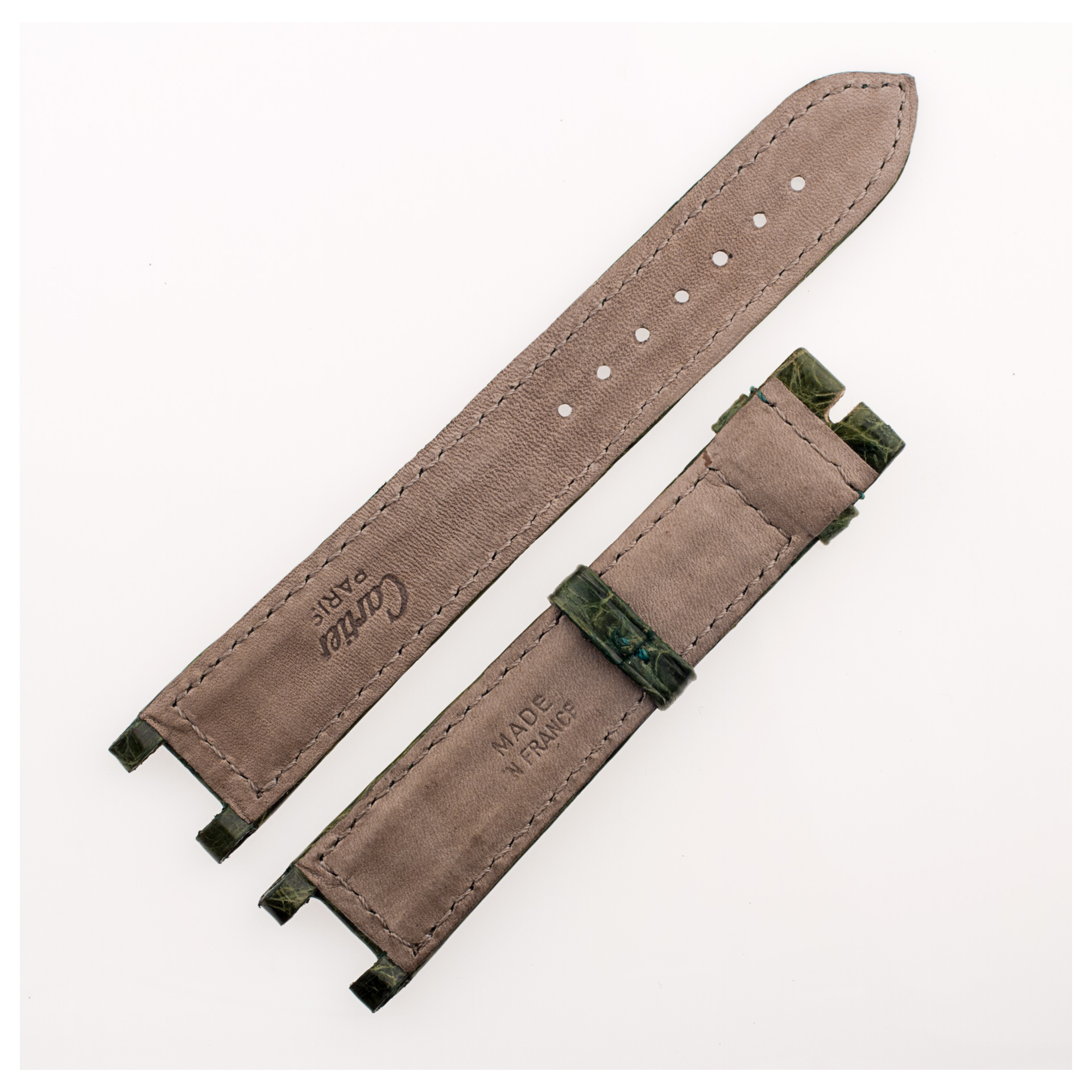 Cartier Green Alligator Leather Strap (18mm X 16mm) image 2