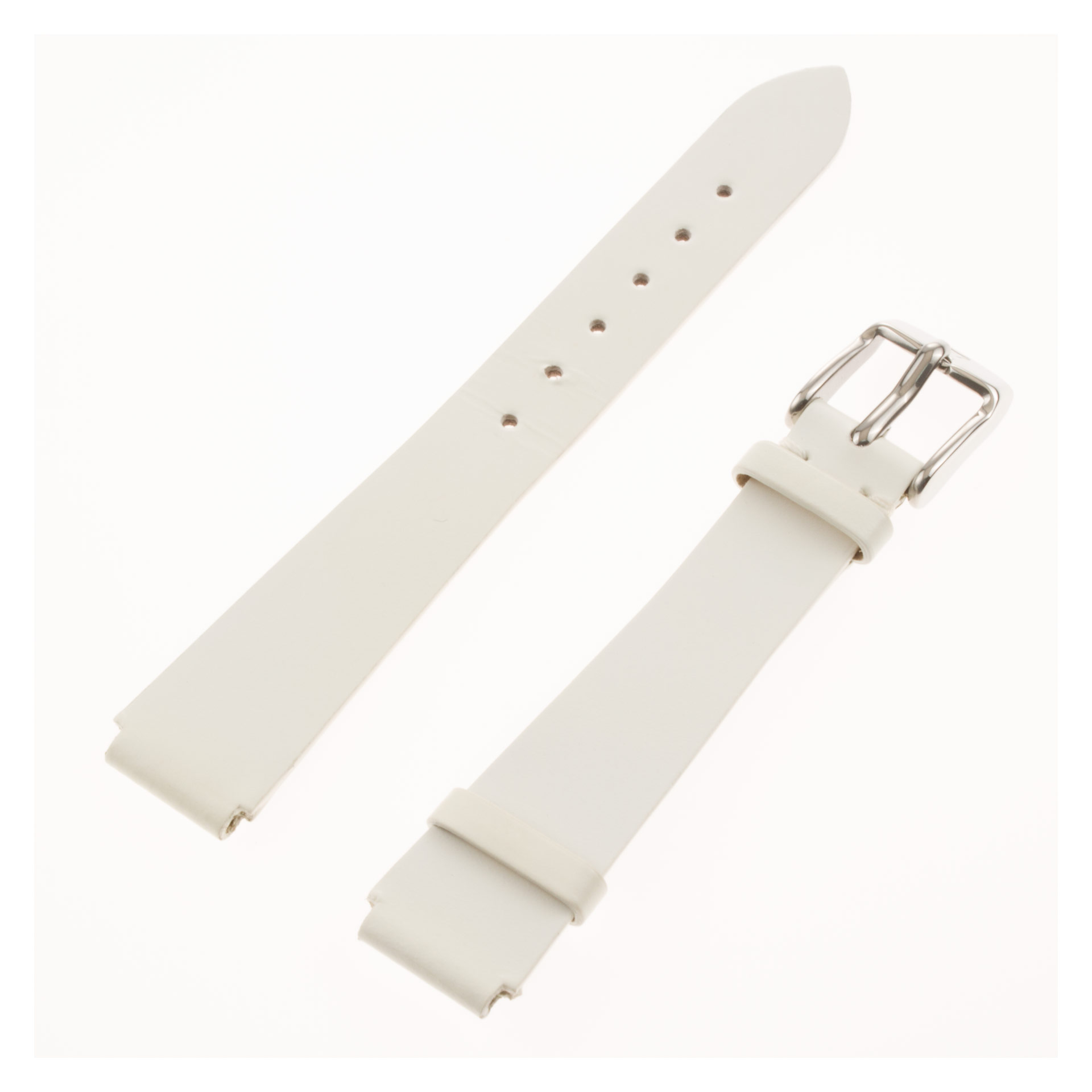 TechnoMarine white pleather band 13x12mm with tang buckle image 1