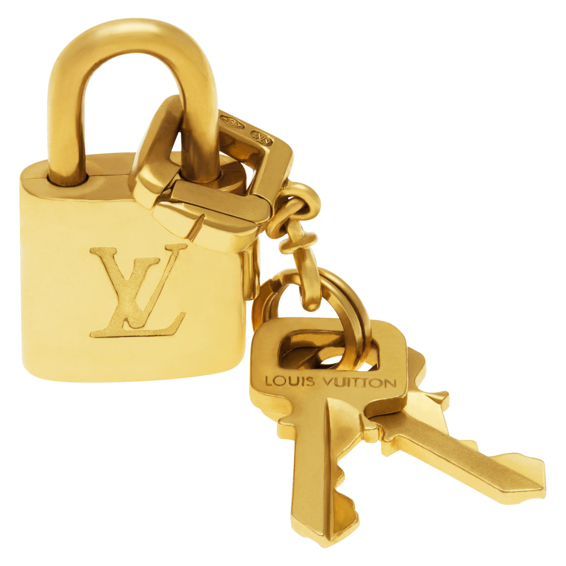 Louis Vuitton padlock and keys bracelet In 18k
