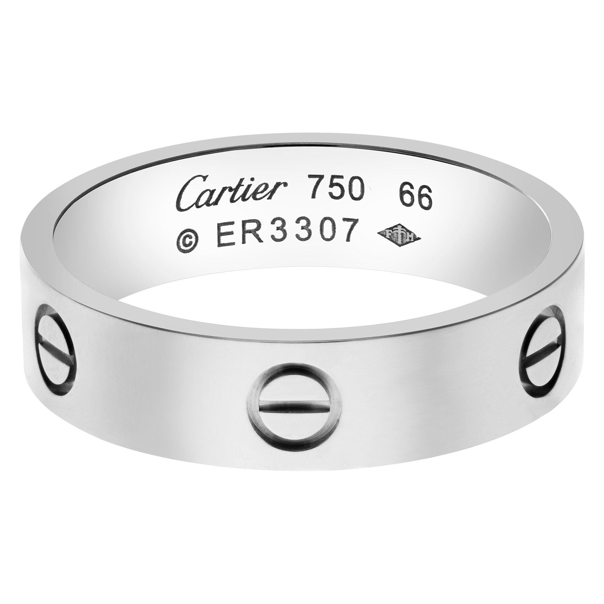 Cartier Love ring in 18k white gold, Size 66 Euro | Gray & Sons Je