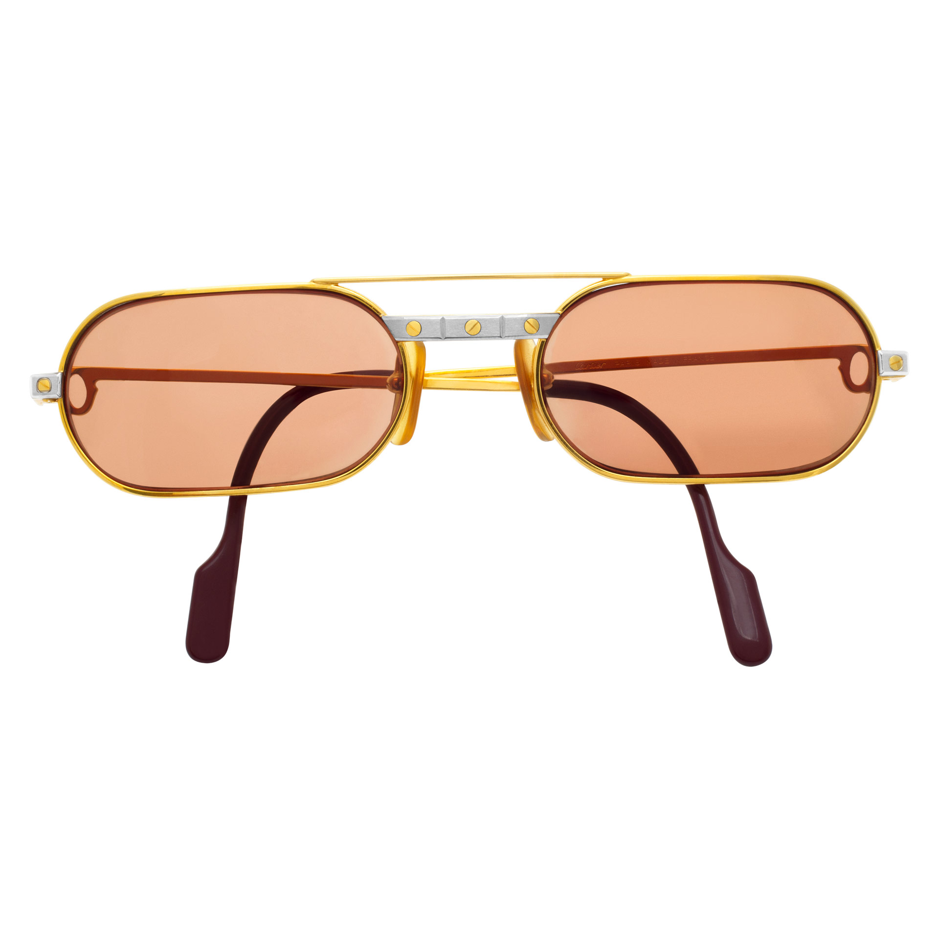 Cartier Santos glasses in gold plate image 1