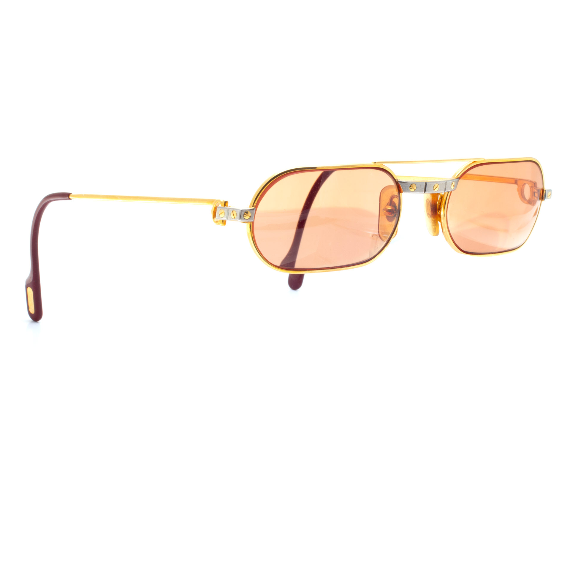 Cartier Santos glasses in gold plate image 4