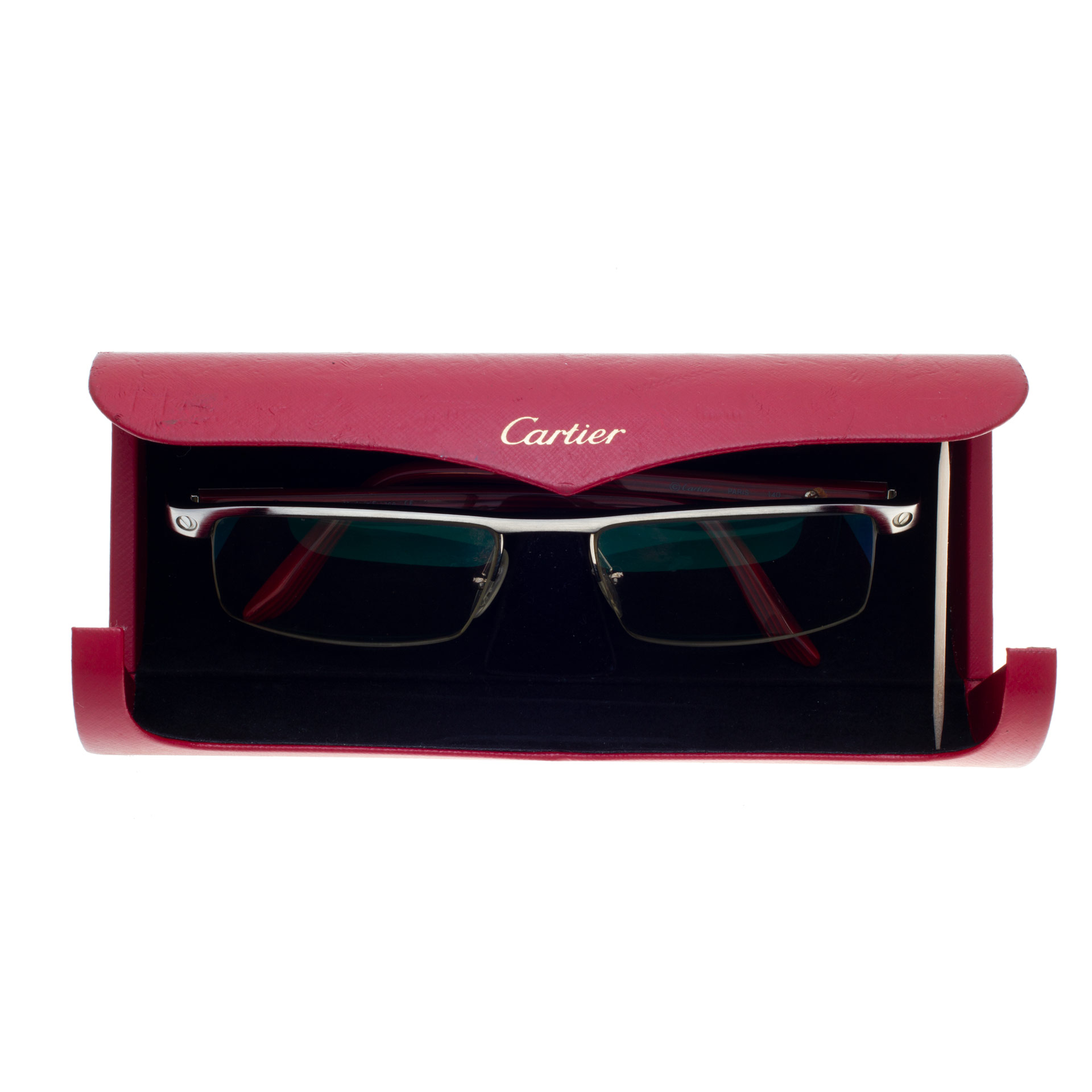 Cartier steel frame with wood stem glasses image 3