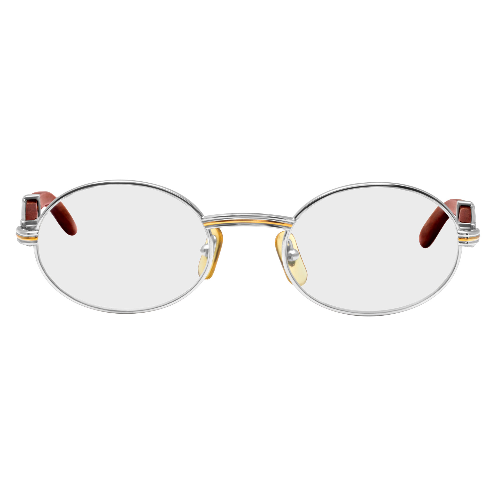 Cartier Trinity glasses with wood stems image 1