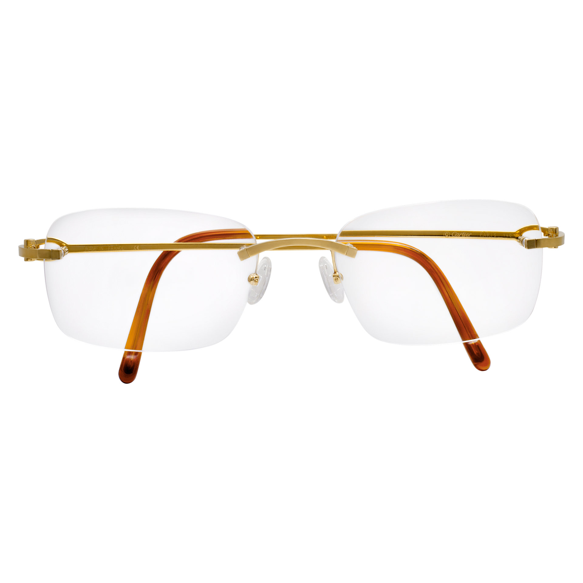 Cartier glasses in 18k gold plated frame. image 1