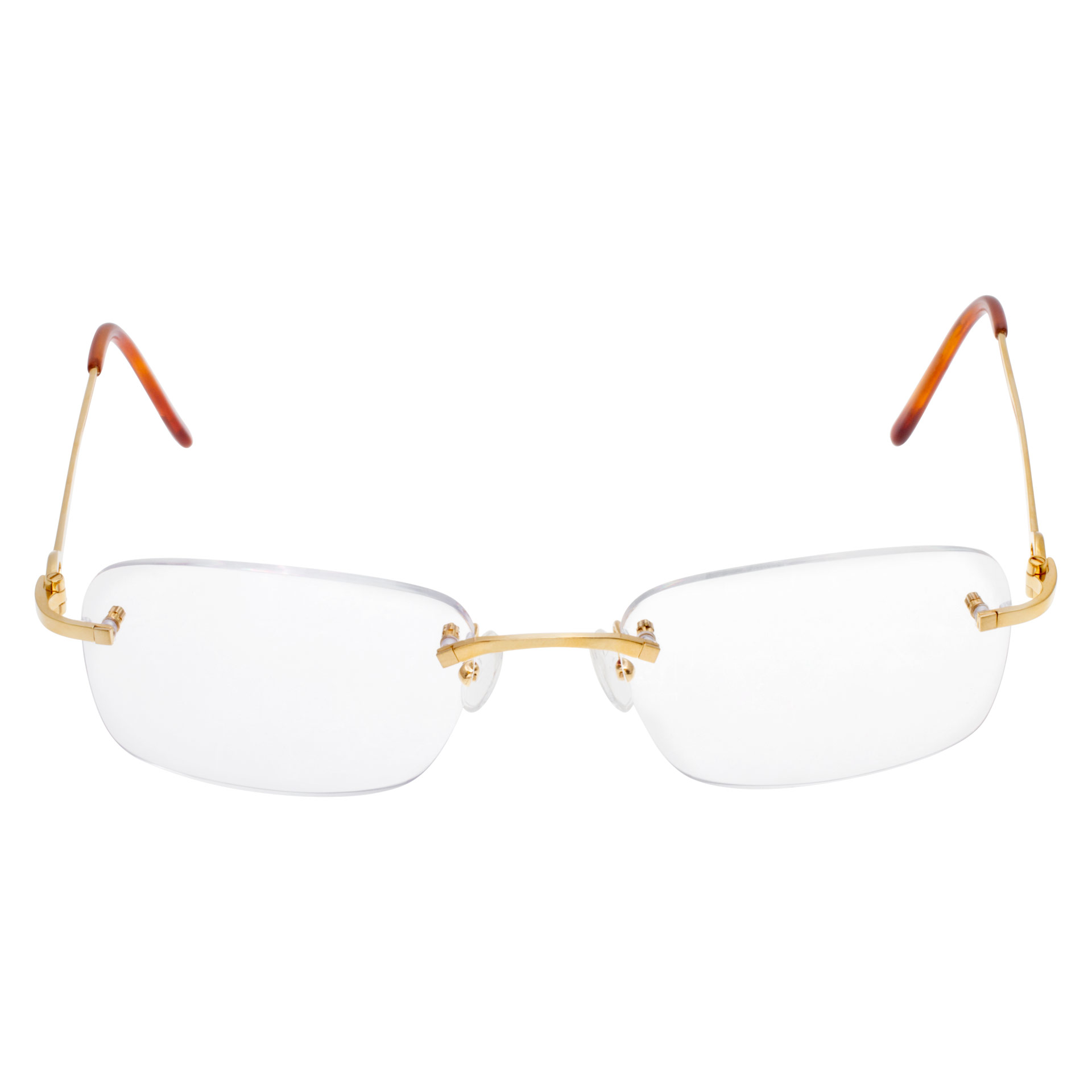 Cartier glasses in 18k gold plated frame. image 2