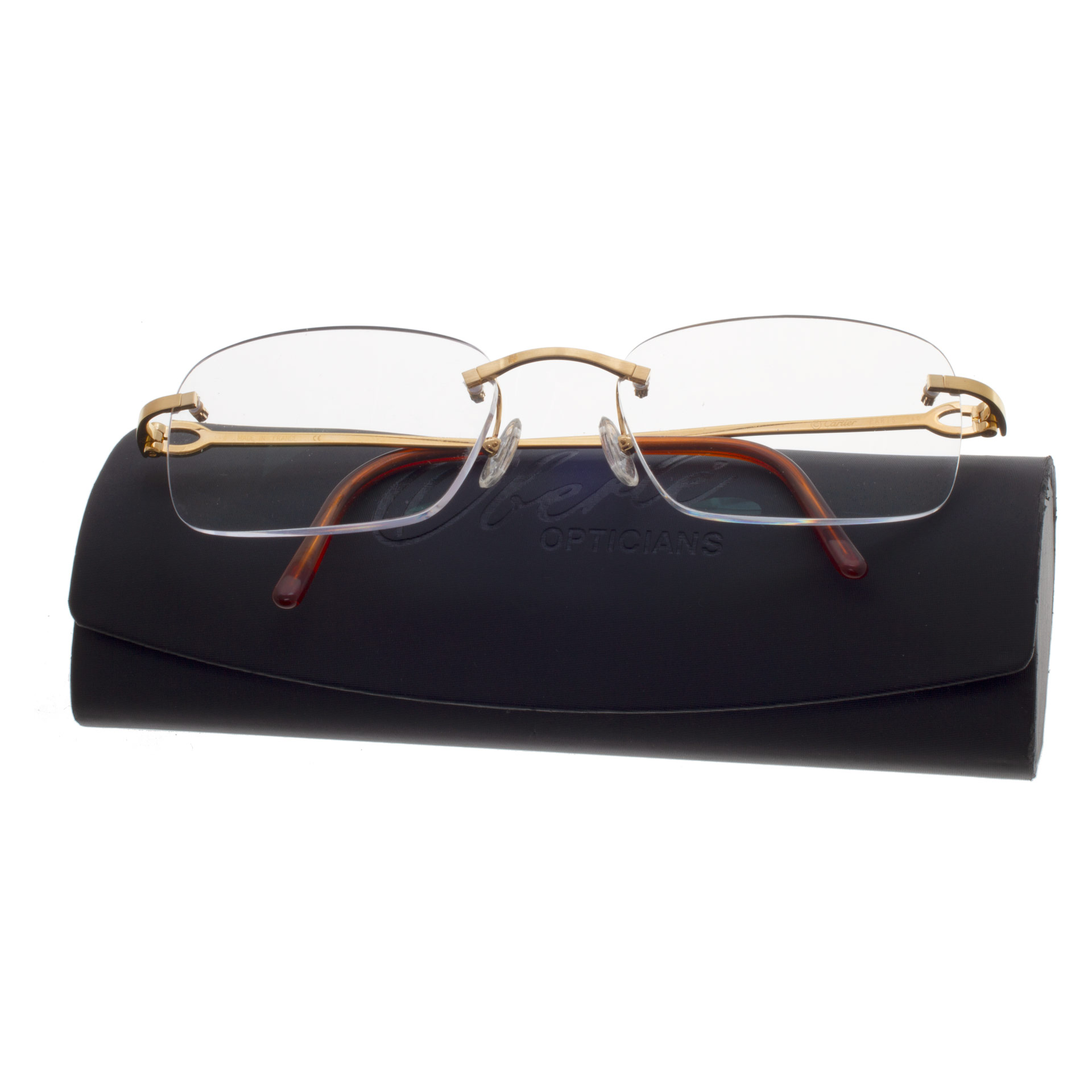 Cartier glasses in 18k gold plated frame. image 5