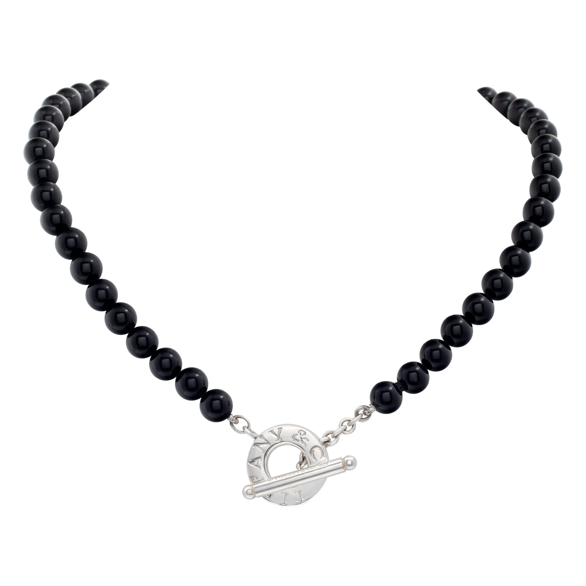 tiffany black onyx toggle necklace