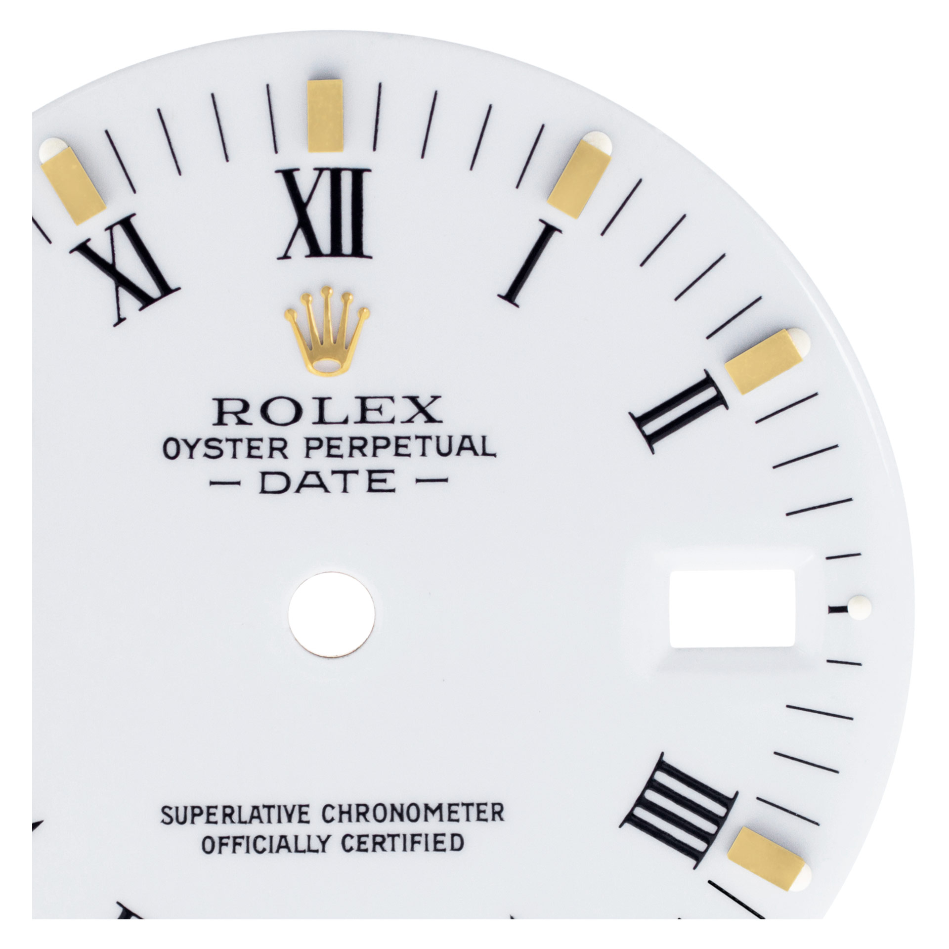 Rolex Date white roman numeral dial