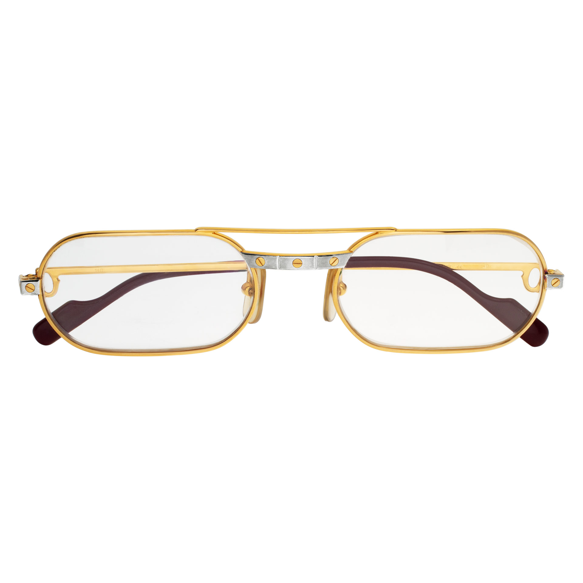 Cartier Santos glasses gold plated image 1