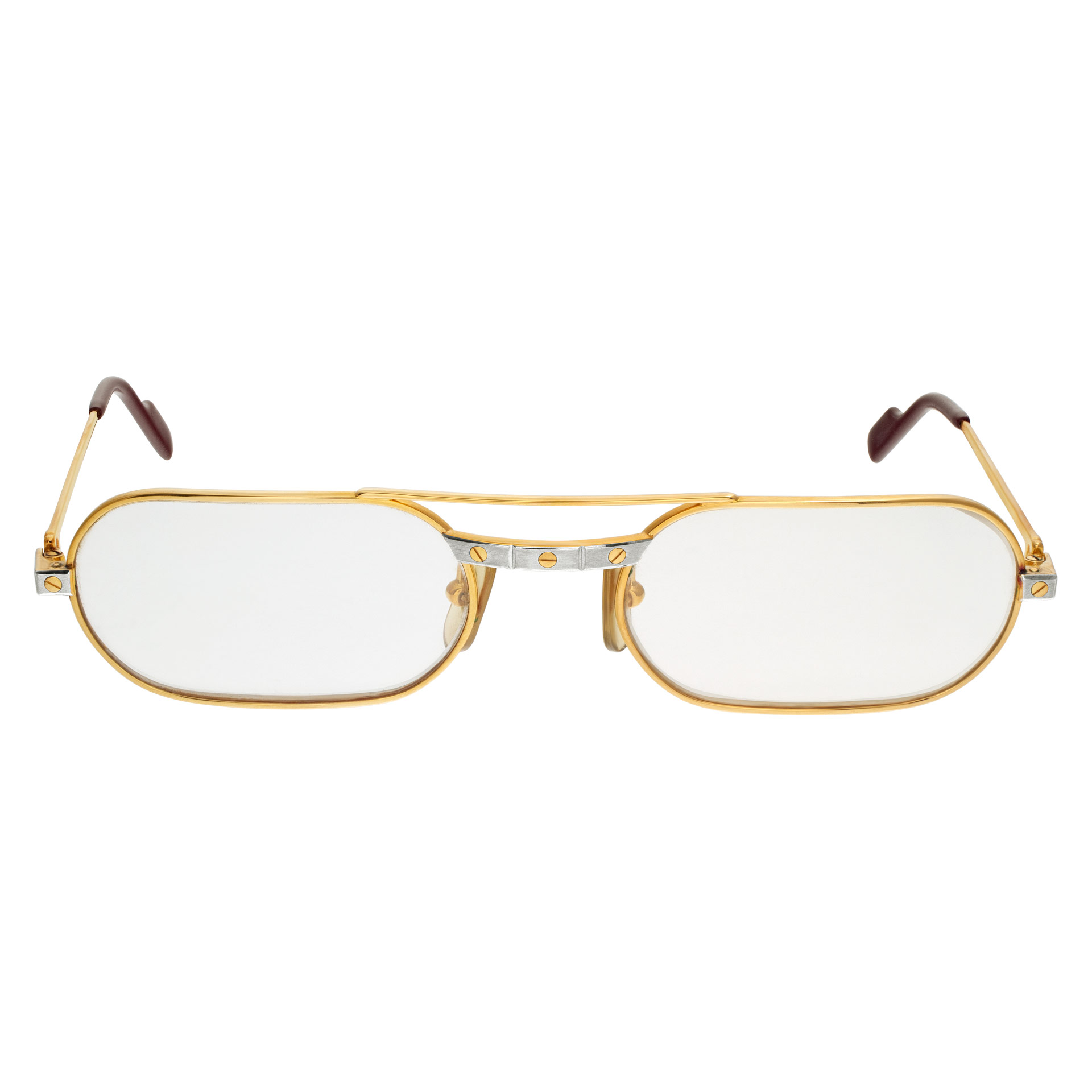 Cartier Santos glasses gold plated image 2