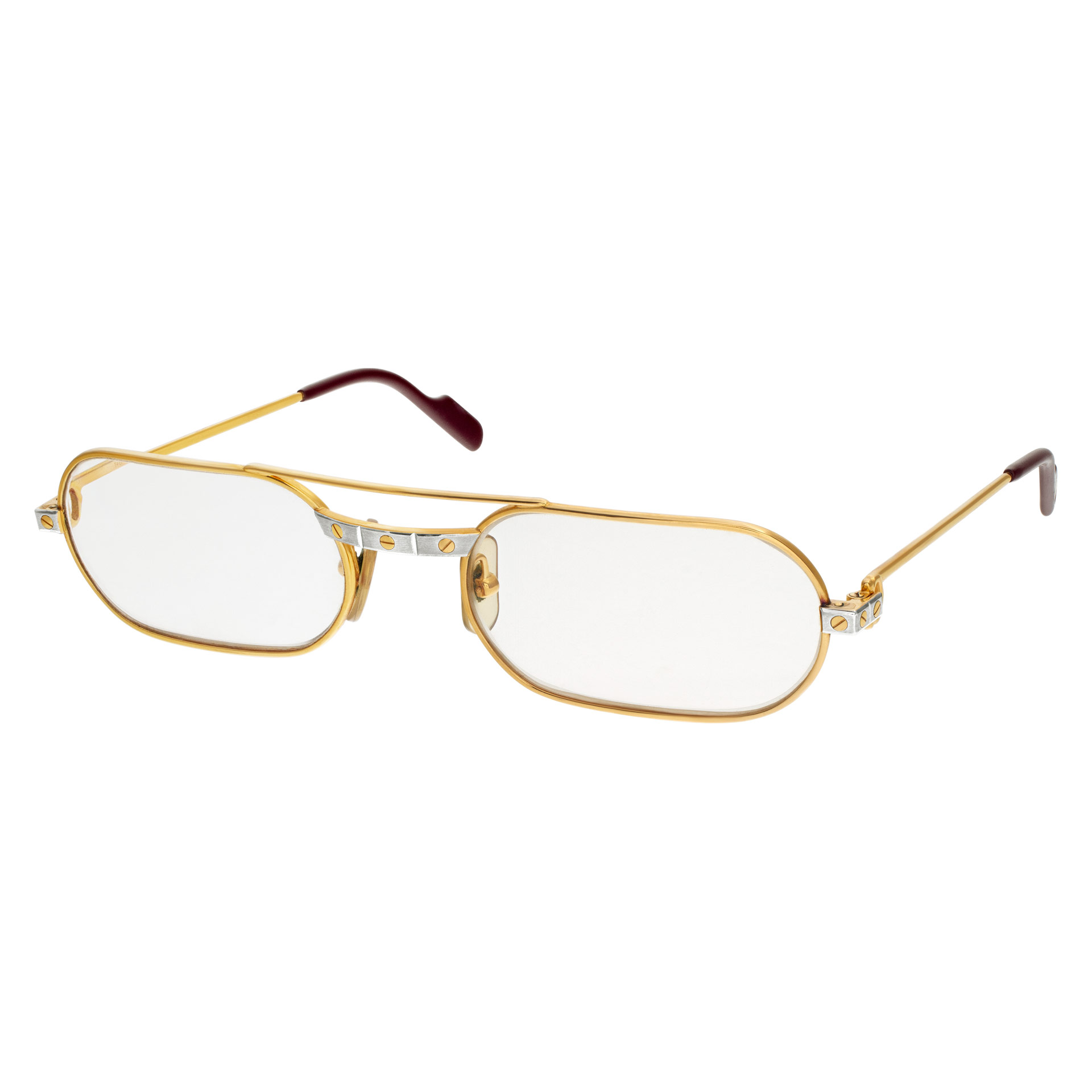 Cartier Santos glasses gold plated image 3