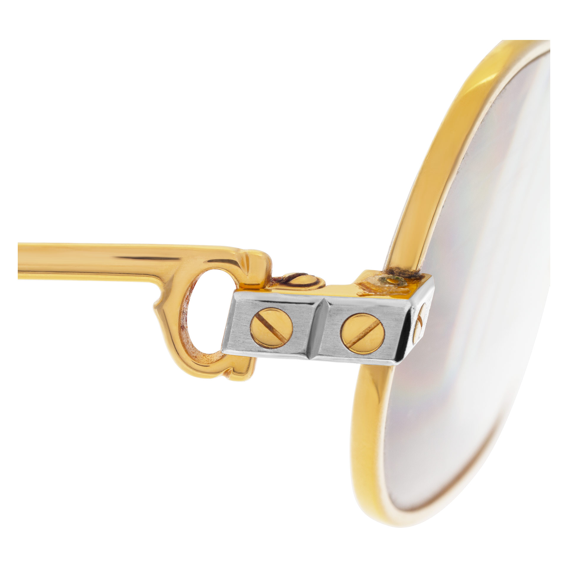 Cartier Santos glasses gold plated image 4