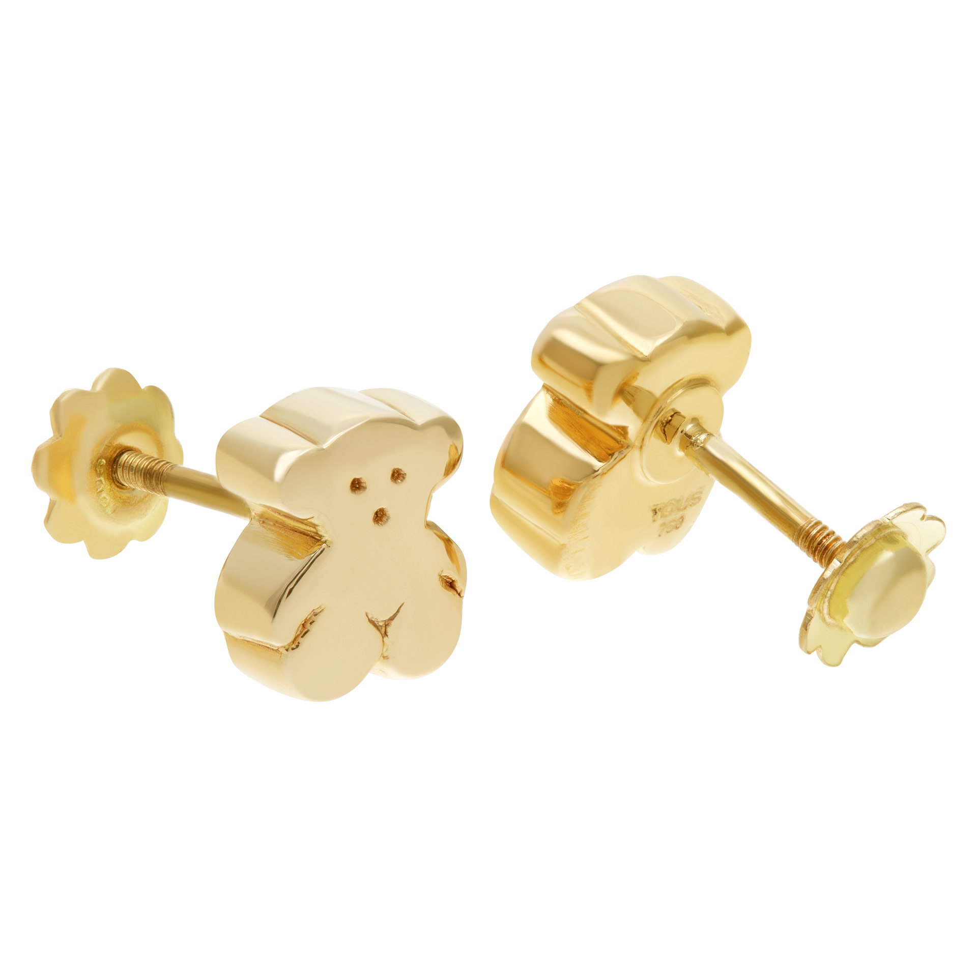 TOUS Sweet Dolls Gold Bear earrings in 18k yellow gold