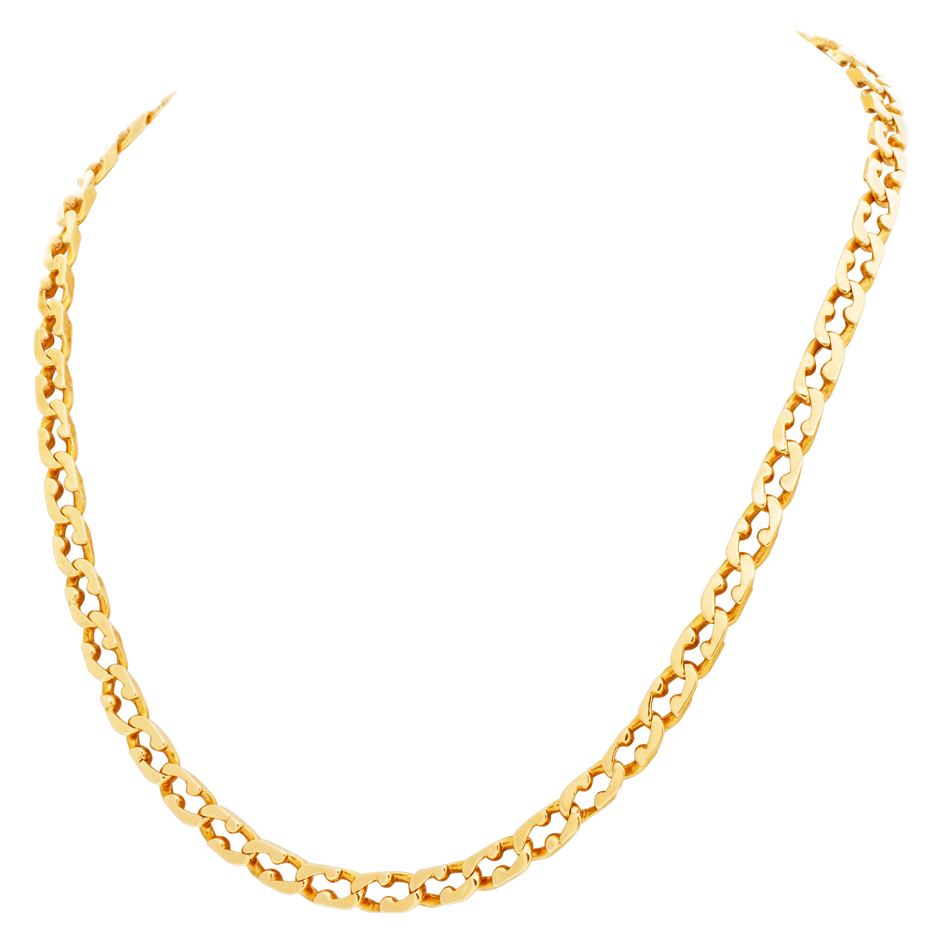 Handsome link necklace in 14k yellow gold, 17.5'' length image 2
