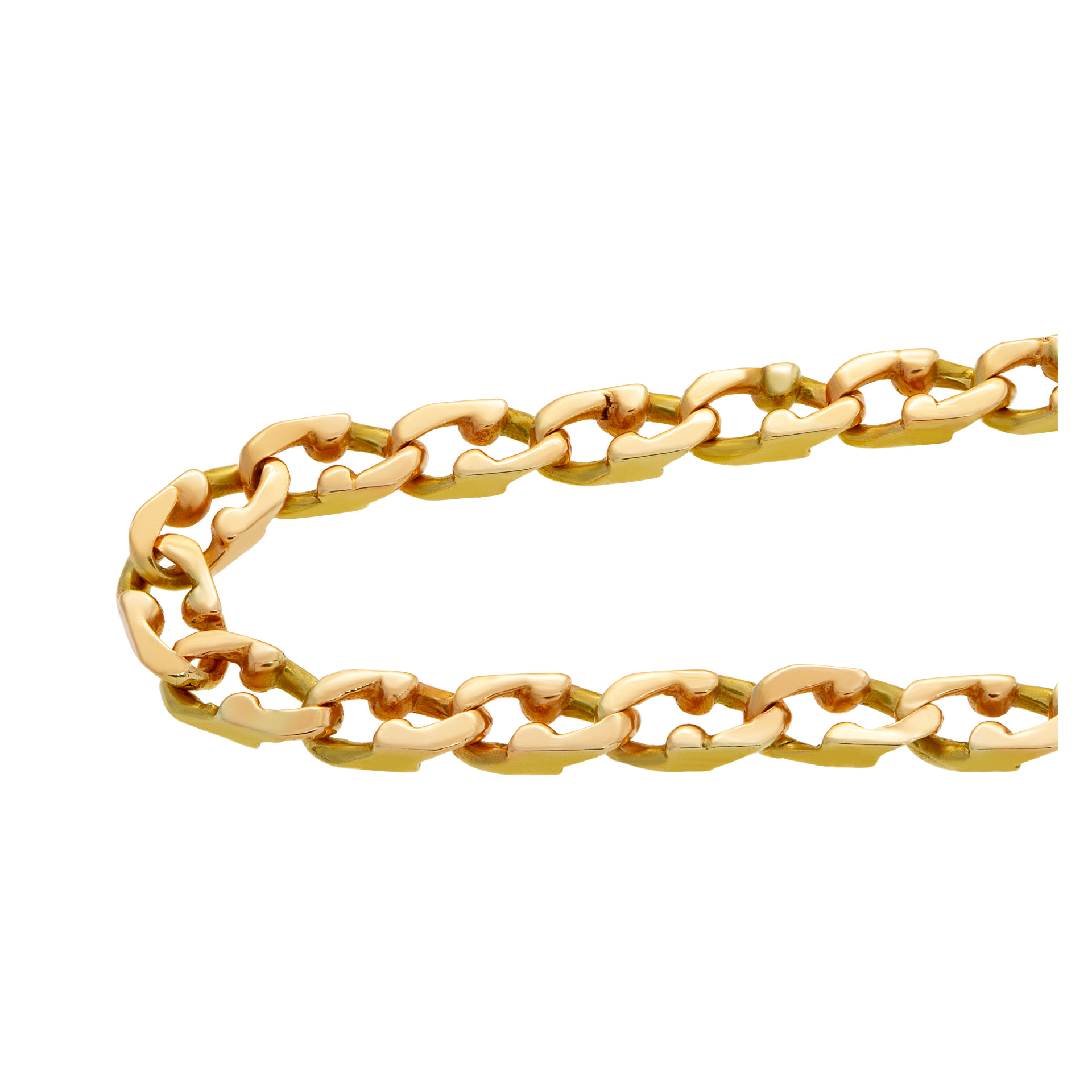 Handsome link necklace in 14k yellow gold, 17.5'' length image 3