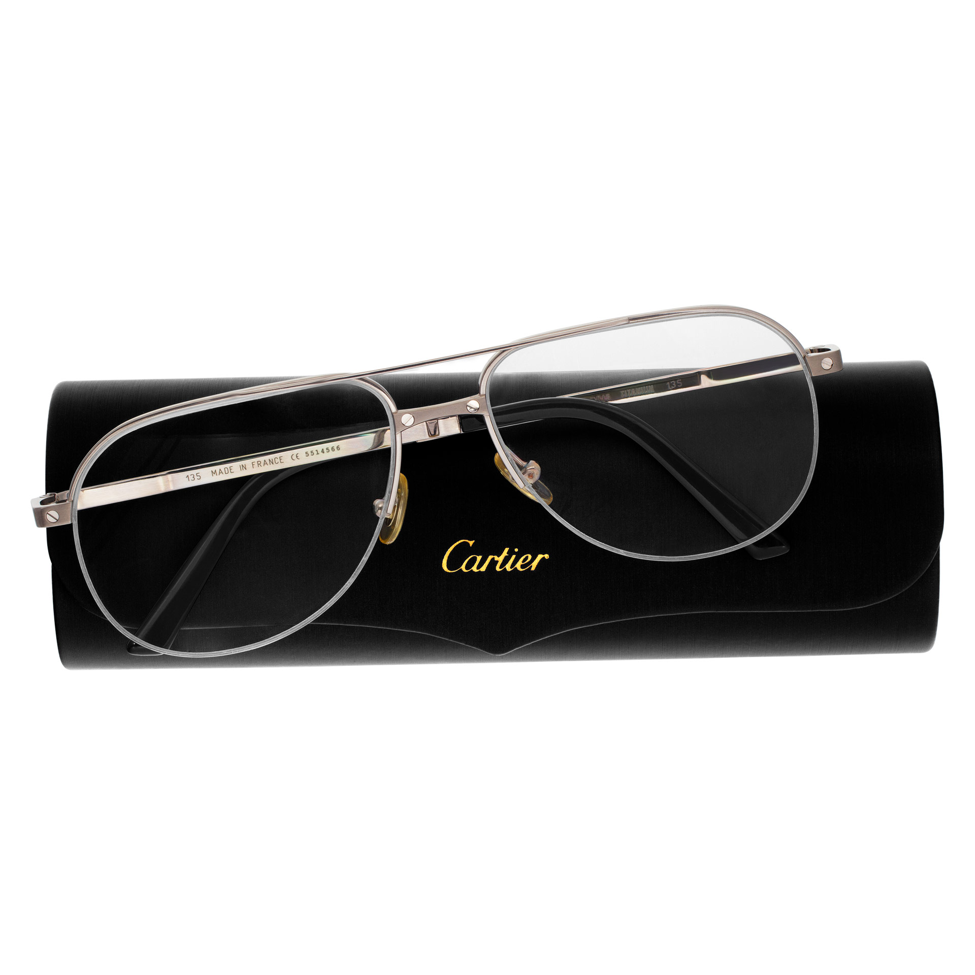 Cartier glasses stainless steel frame image 2