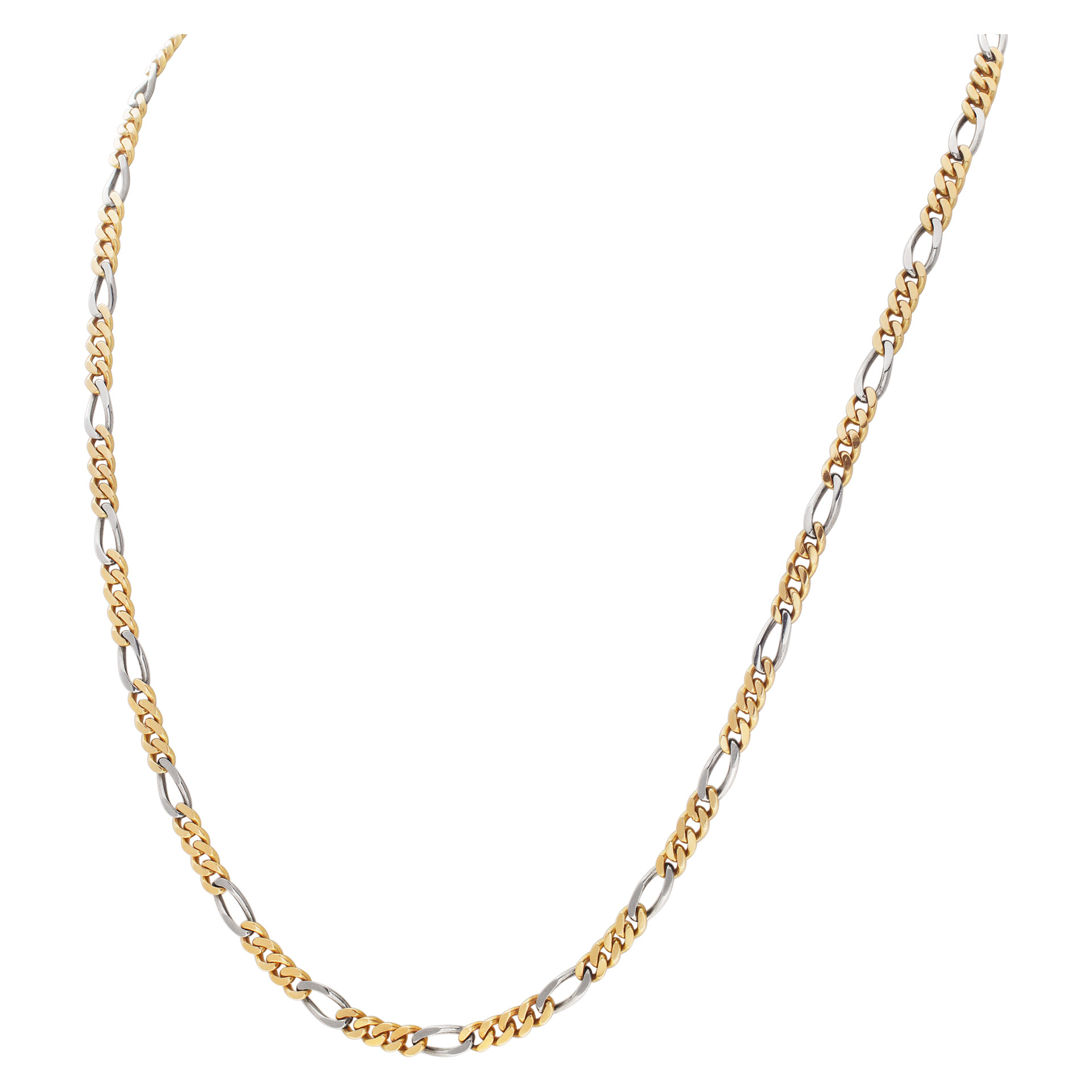 signed cartier vintage 18k gold figaro necklace