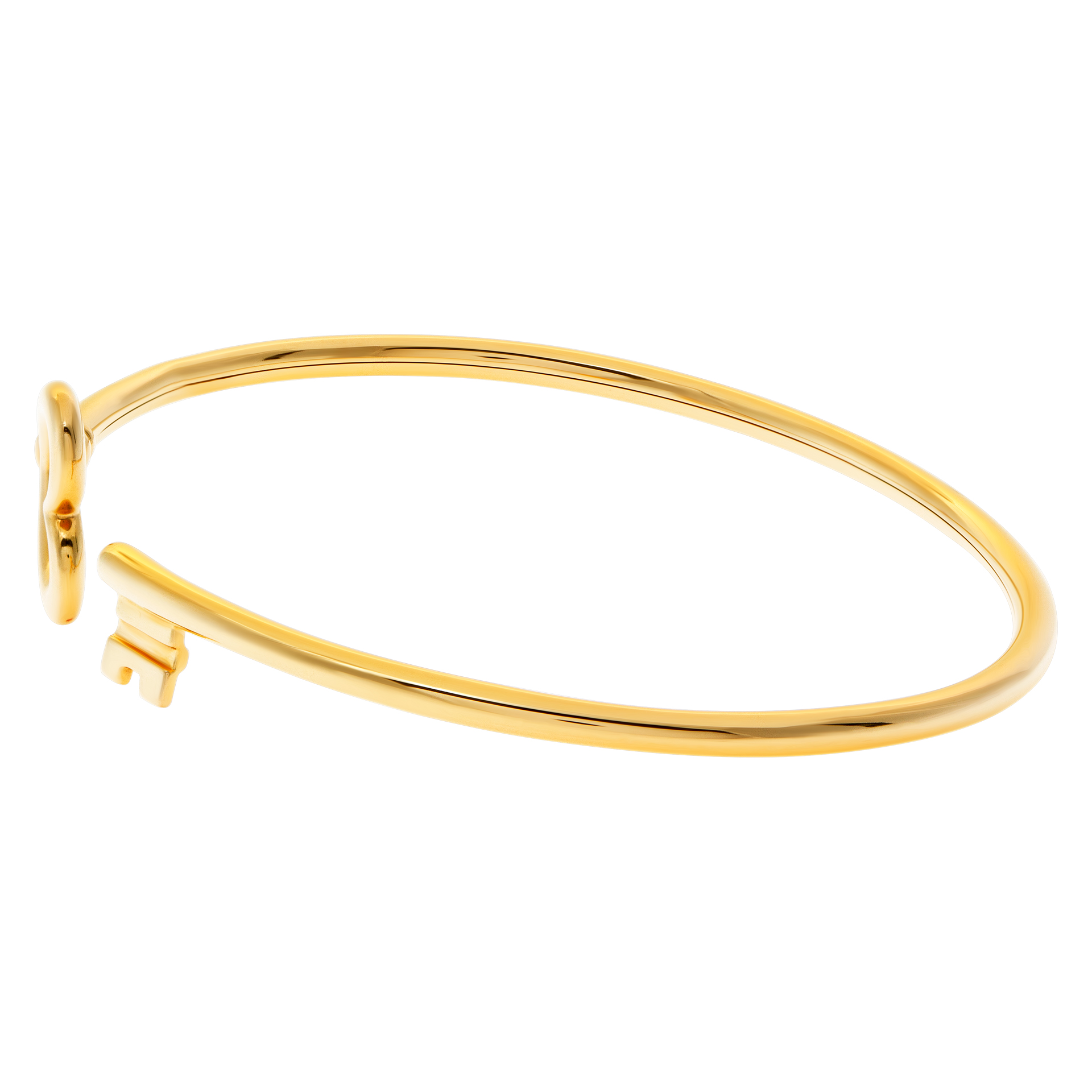 Tiffany & Co wire key bangle bracelet in 18k yellow gold image 4