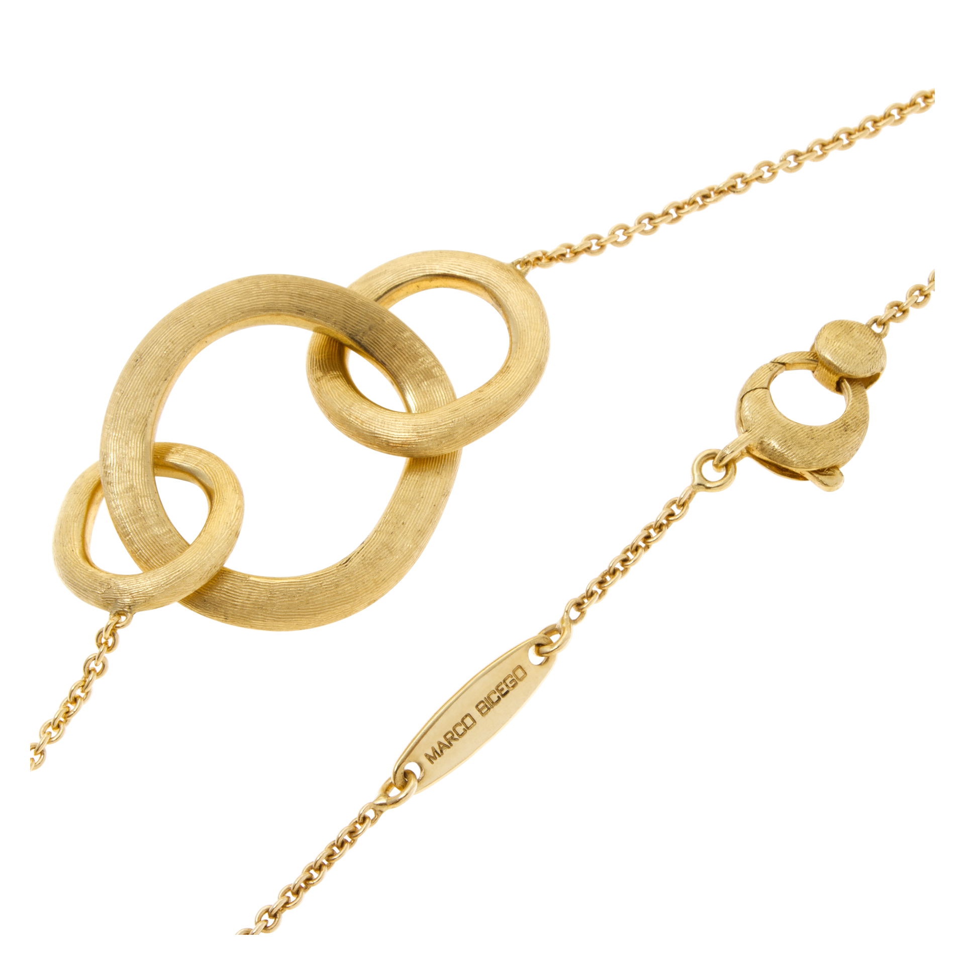 Marco Bicego Jaipur Collection link long hoop necklace in 18