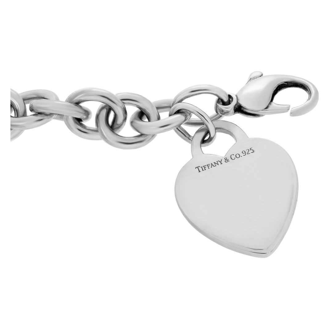 Tiffany & Co. sterling silver bracelet with heart charm image 2