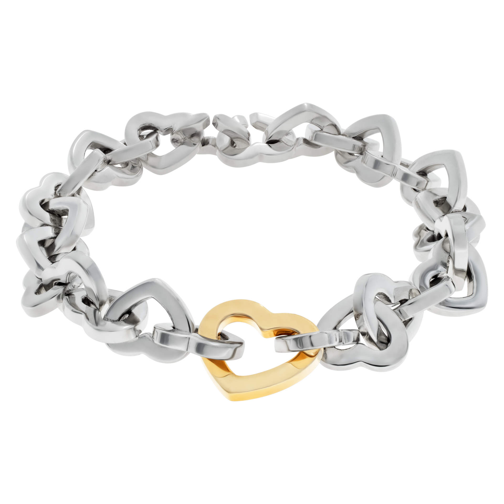 Tiffany & Co. Hearts sterling silver and 18k gold bracelet image 1