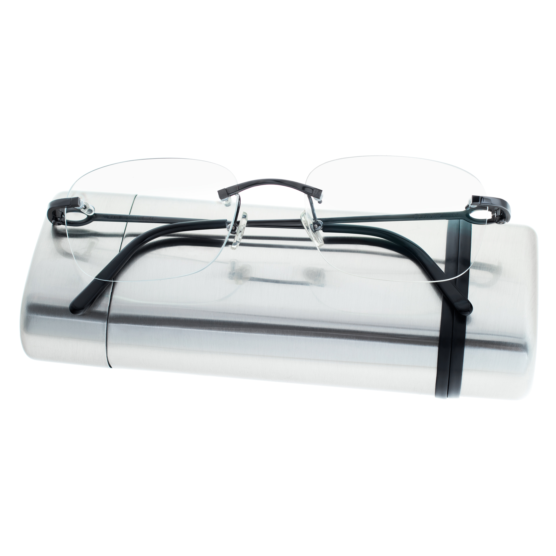 Cartier rimless eyeglasses in black titanium (Default) image 4