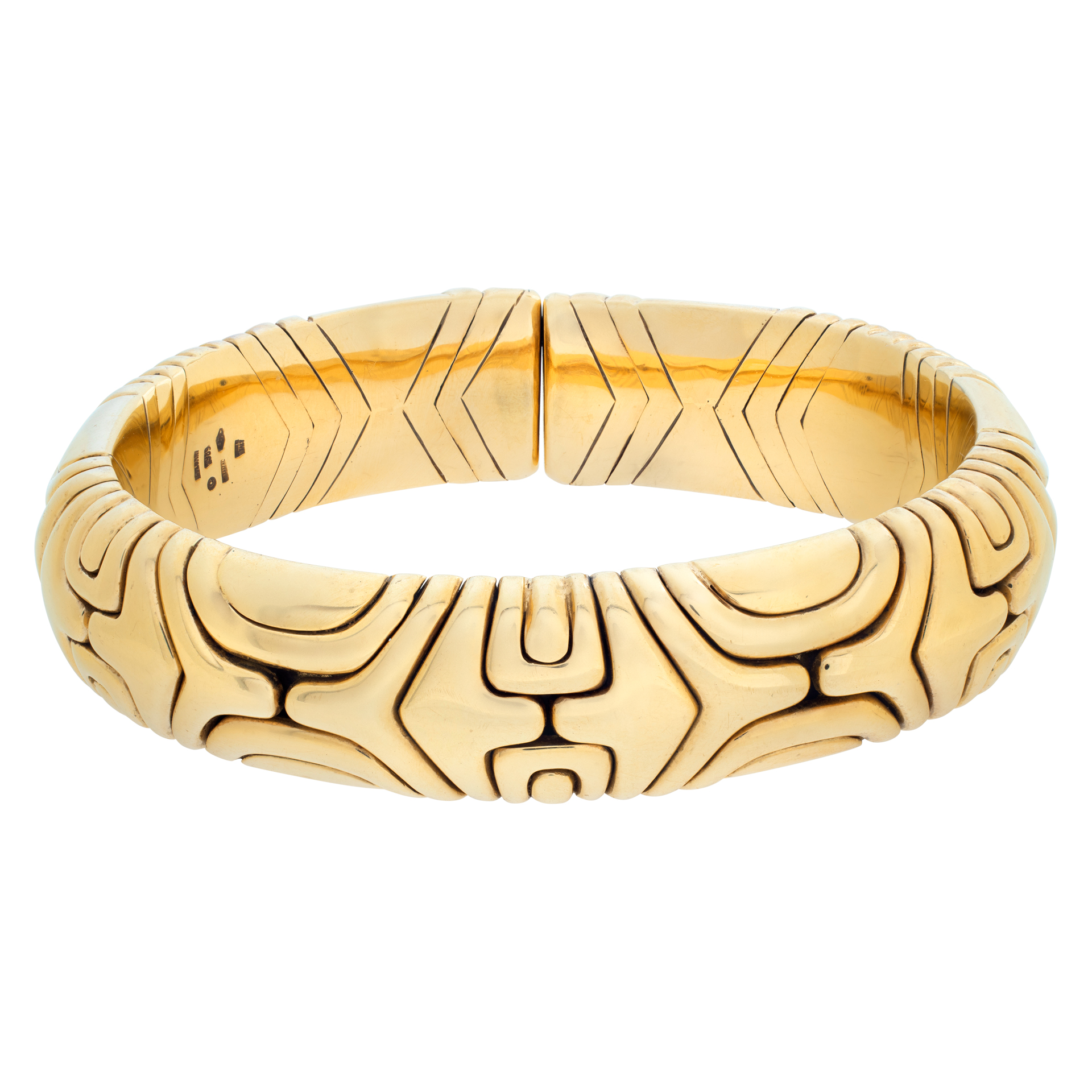 Vintage Bvlgari Alveare bracelet cuff bangle in 18Kt yellow gold. Made in italy 1989 image 1