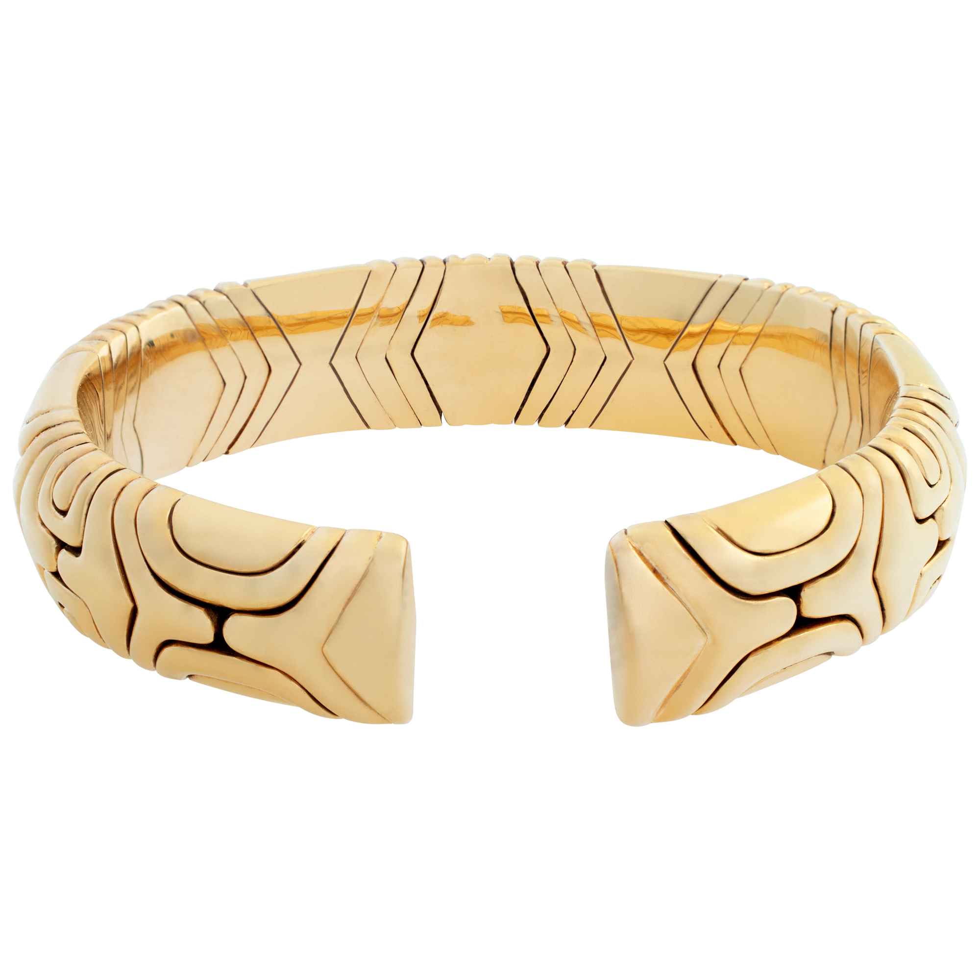 Vintage Bvlgari Alveare bracelet cuff bangle in 18Kt yellow gold. Made in italy 1989 image 3