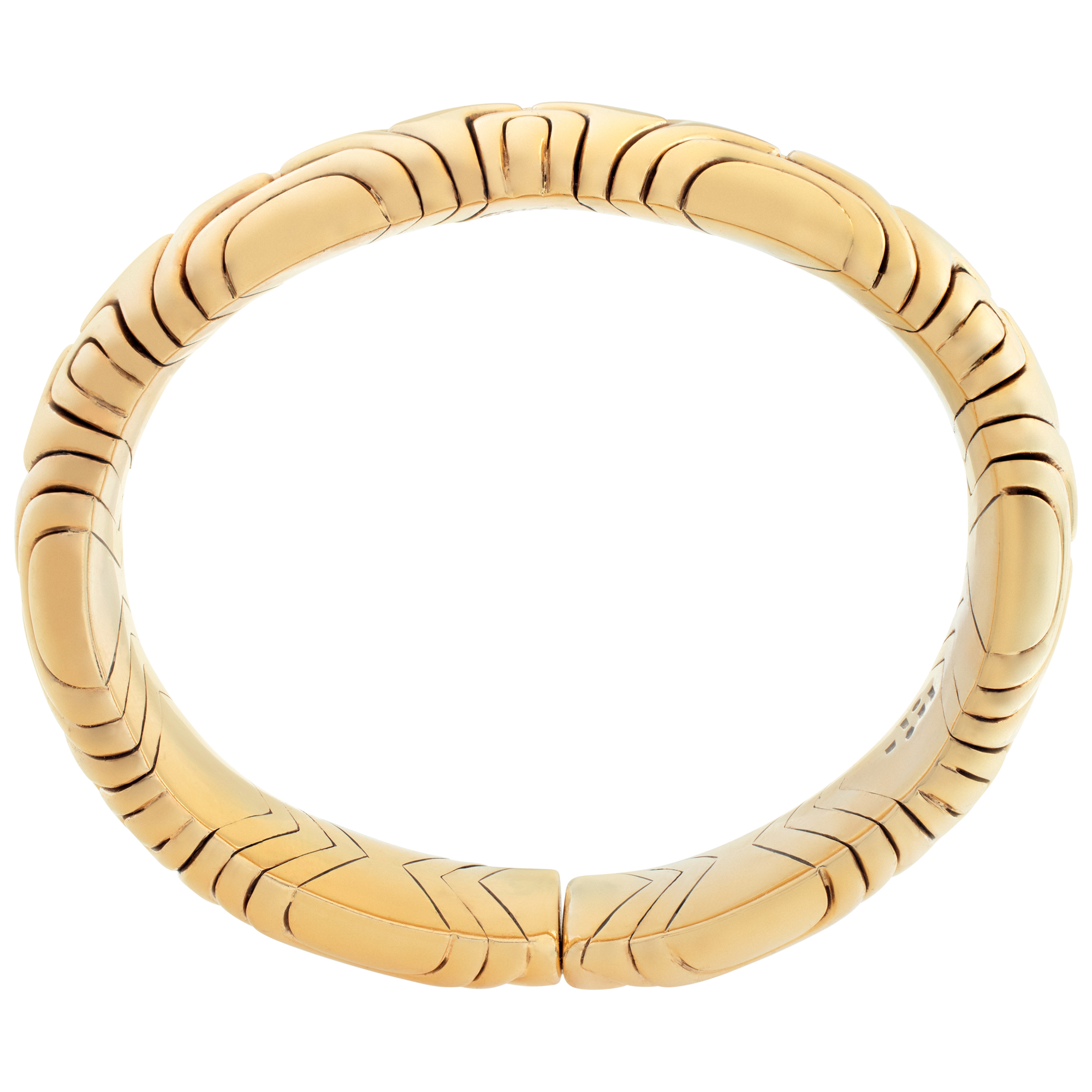 Vintage Bvlgari Alveare bracelet cuff bangle in 18Kt yellow gold. Made in italy 1989 image 4