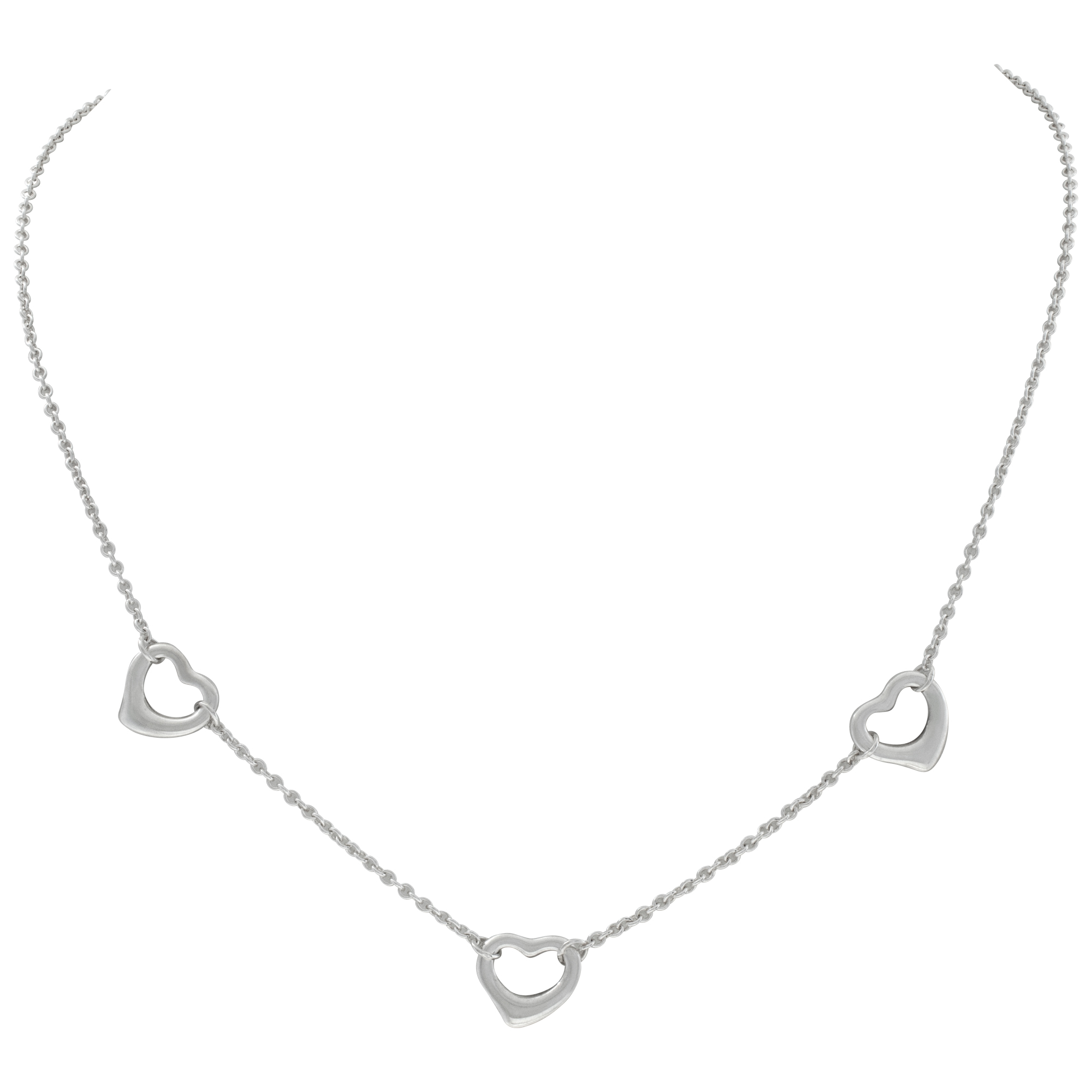 Tiffany & Co Sterling Silver Necklace With Hearts. image 2