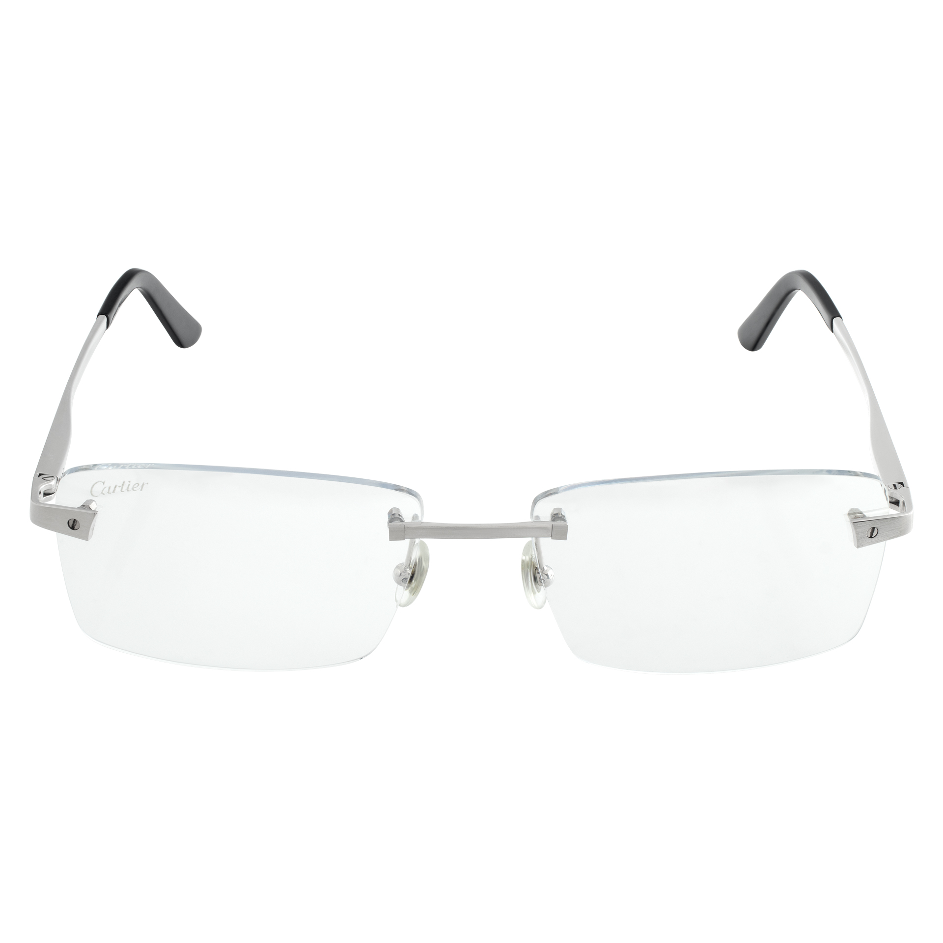 Cartier Rimless Silver Frame Glasses image 1