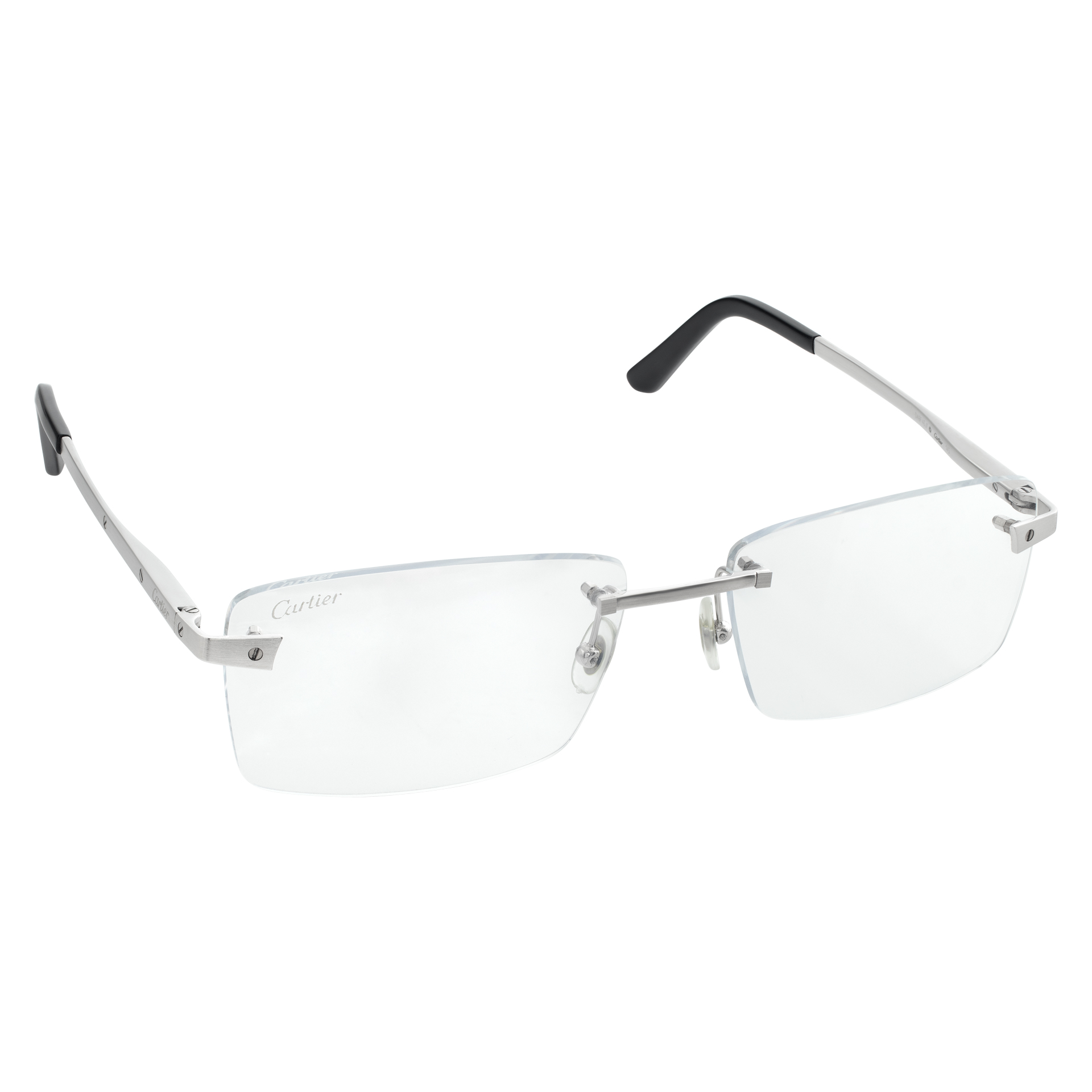 Cartier Rimless Silver Frame Glasses image 3