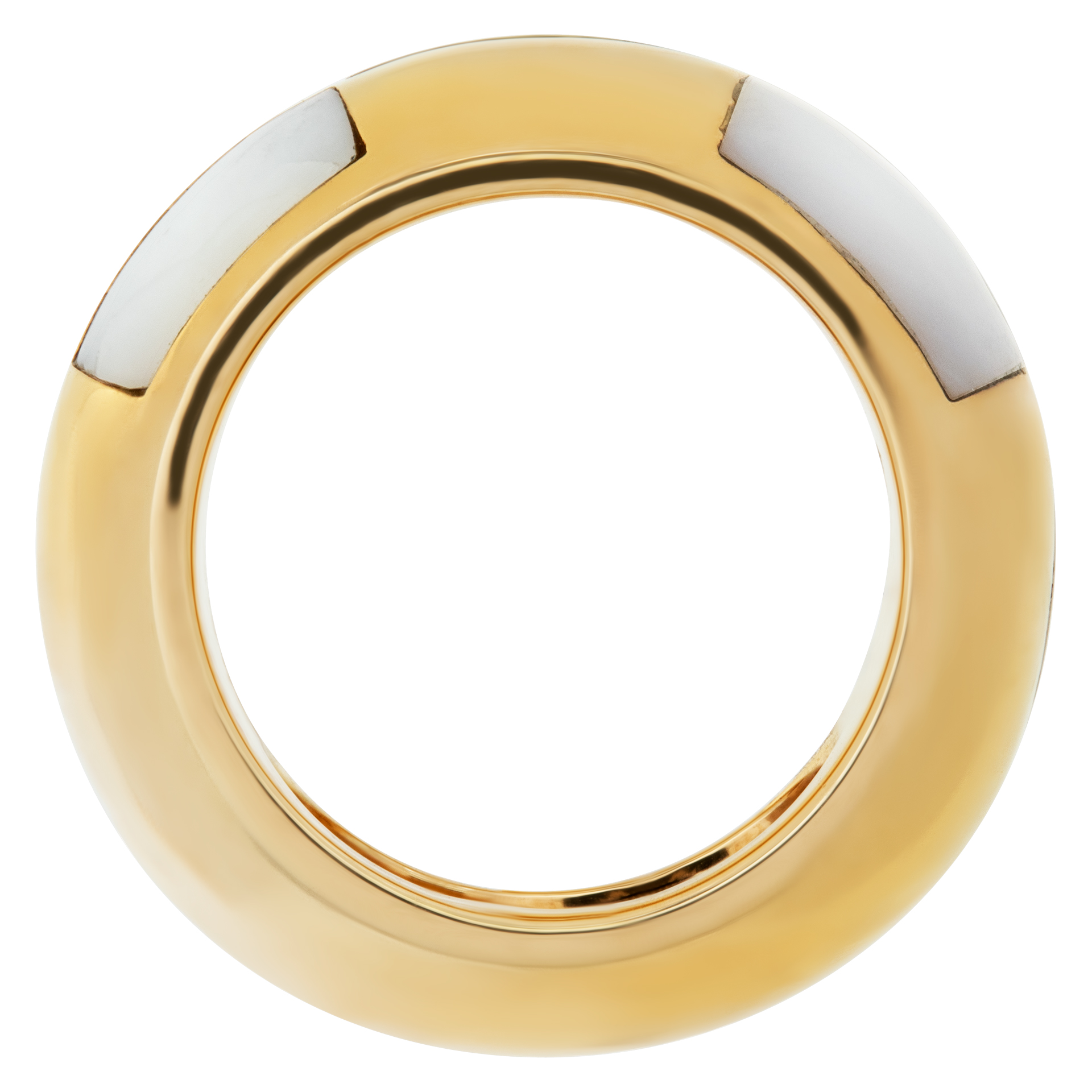Mauboussin ring in 18k yellow gold with inlaid mother of pearl accents image 4