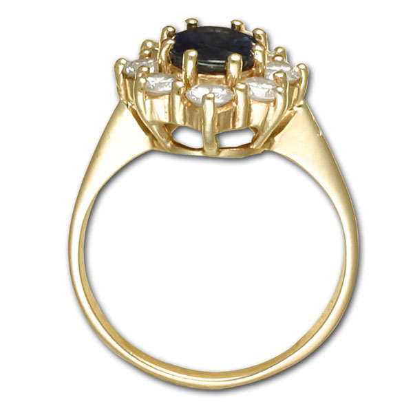 Diamond and sapphire ring image 2