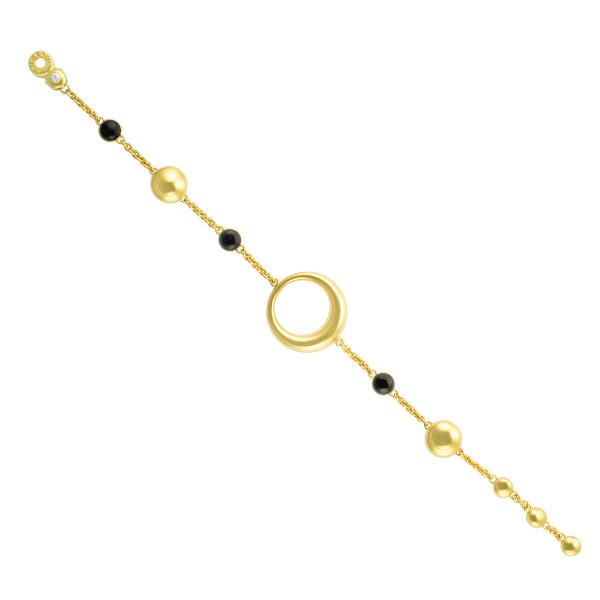 Chimento gold & onyx circle bracelet image 4