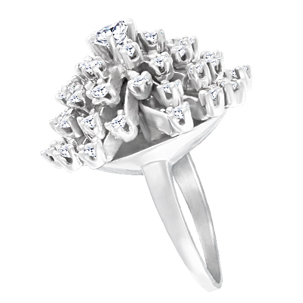 Stars & sparkles diamond ring set in 14k white gold. 1.00 cts in diamonds. image 2