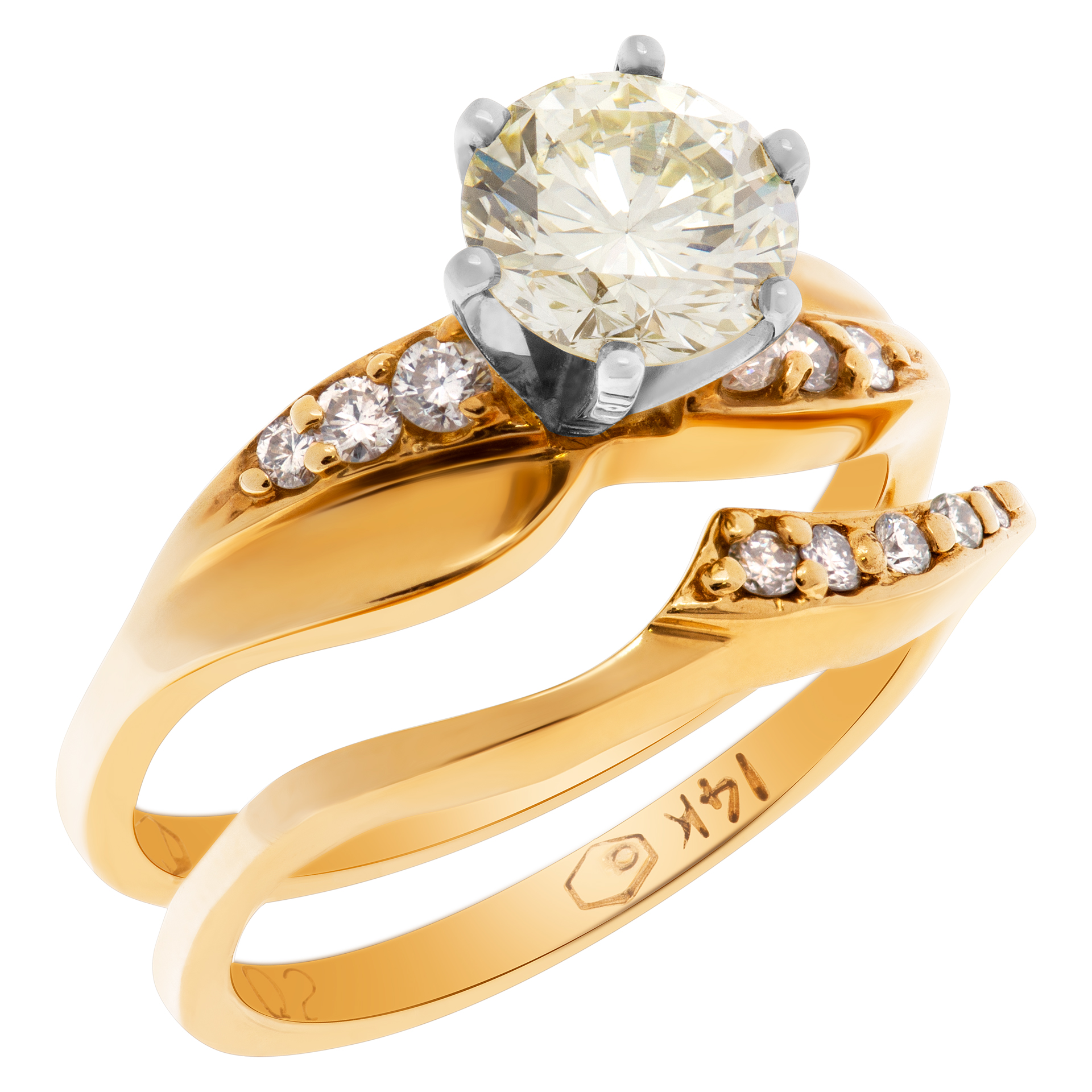 GIA certified round brilliant cut diamond 1.05 carat (W-X Color, VS-1 Clarity) ring image 4