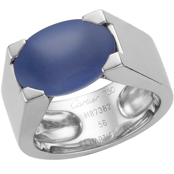 Cartier Chalcedony ring in 18k white gold. Size 7.75. image 2