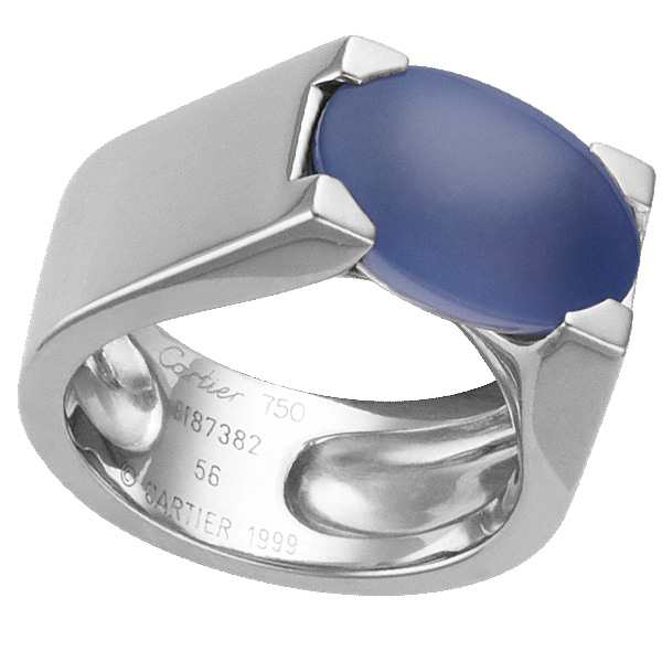 Cartier Chalcedony ring in 18k white gold. Size 7.75. image 3