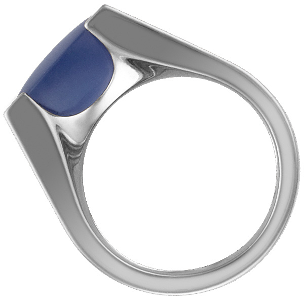 Cartier Chalcedony ring in 18k white gold. Size 7.75. image 4