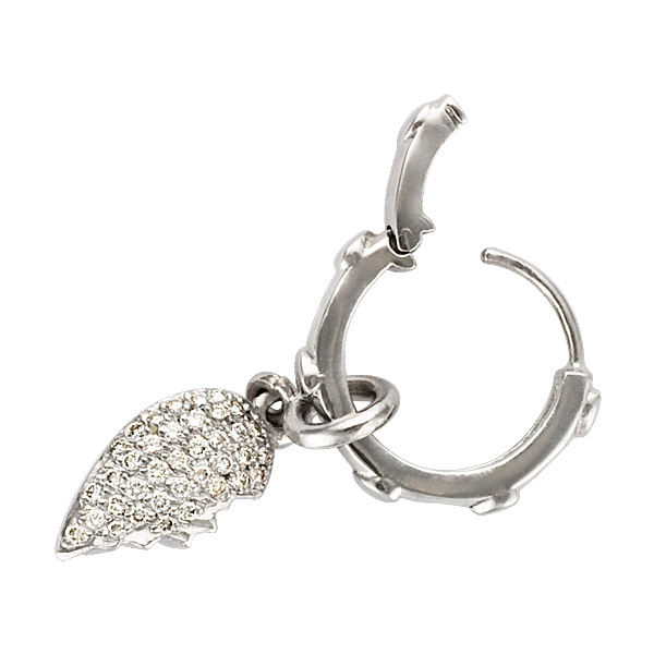 Friendhsip Split heart earrings in Platinum image 2