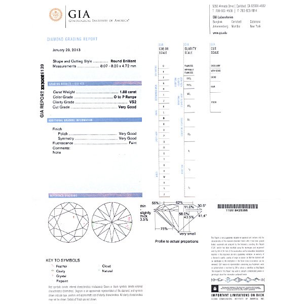 GIA Certified Diamond Ring - 1.88 cts (O-P Color, VS2 Clarity) image 5