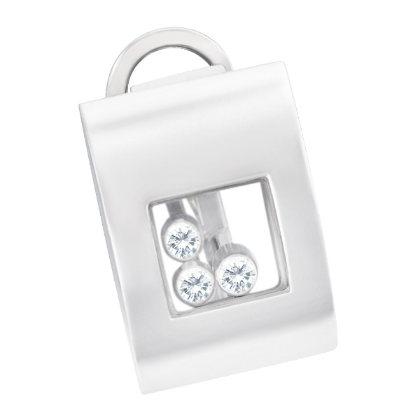 Chopard Happy diamonds earclips in 18k white gold image 3
