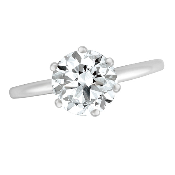 GIA Certified Diamond Ring - 1.31 cts (I Color, I1 Clarity) in 14k white gold image 1