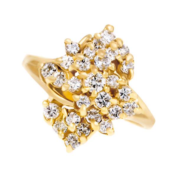 Set in 14k with app. 4 cts in diamonds image 2