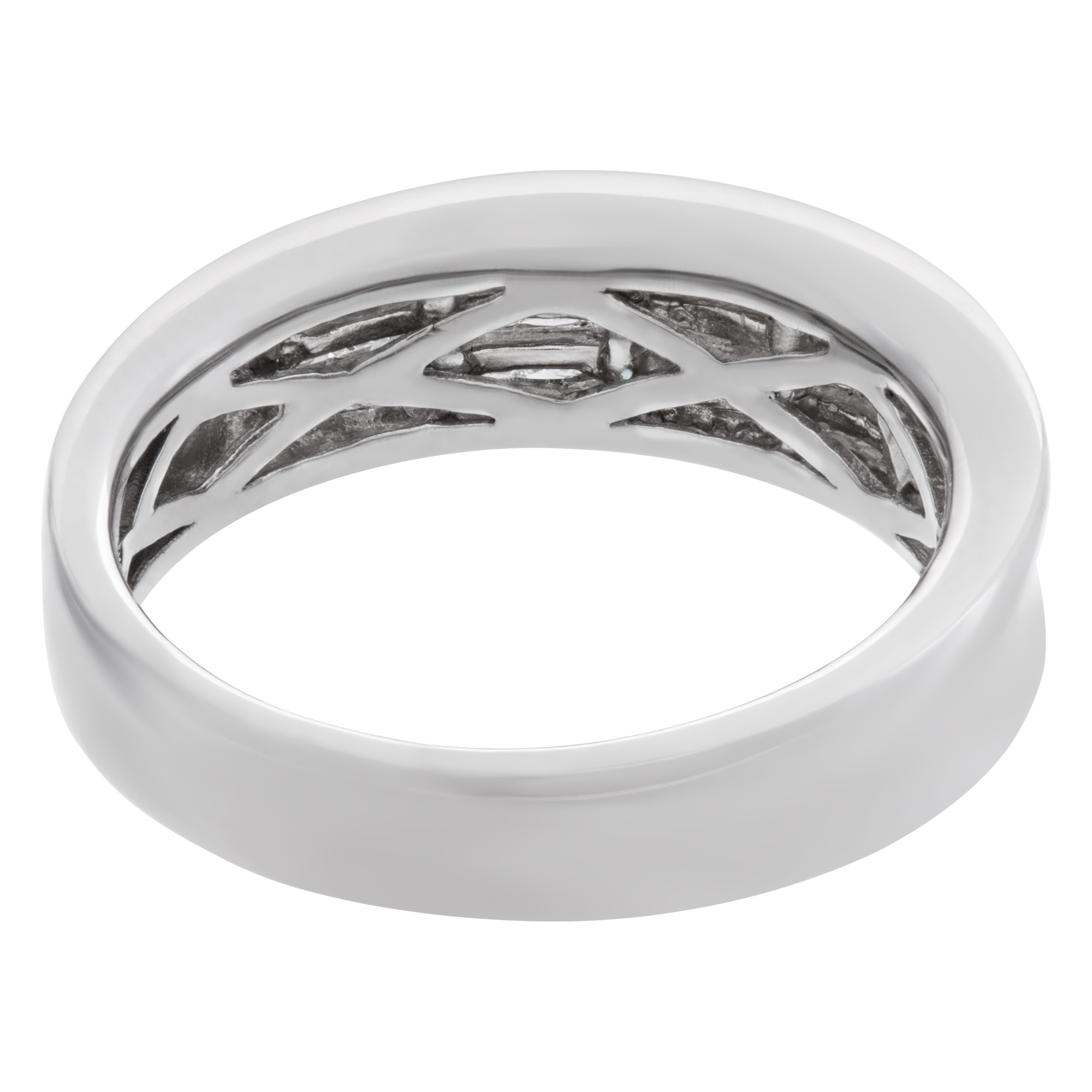 Princess Cut Diamond Ring Set In 18k White Gold. 0.75 carat In Diamonds. Size 7 image 5