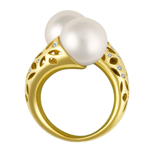 Elegant south sea pearls ring image 4
