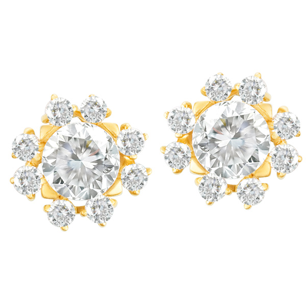 GIA Certified Diamond Earrings 1 ct (F Color, VS1 Clarity) 1 ct (F, VS2) image 1